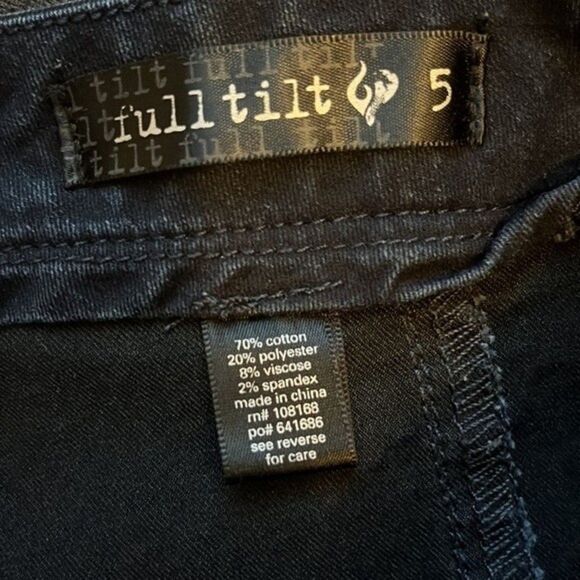 Full Tilt Dark Blue High Waist Denim Shorts Size 5 - Picture 5 of 6